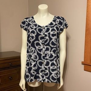 Tommy Hilfiger , womens cap sleeve button blouse